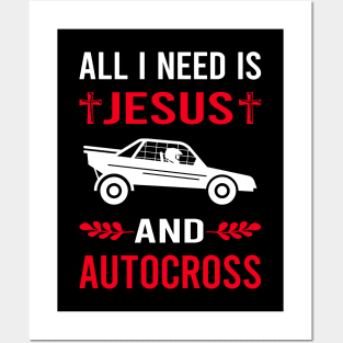 I Need Jesus And Autocross Posters and Art